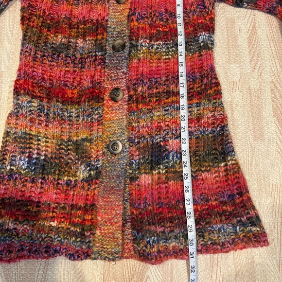 Sundance Pinebrook Long Wool Blend Chunky Knit Cardigan Size Small - Picture 7 of 7